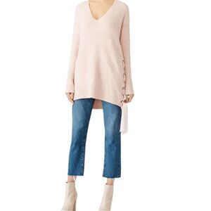 Free People Heart It Lace Up V-Neck Sweater Dress